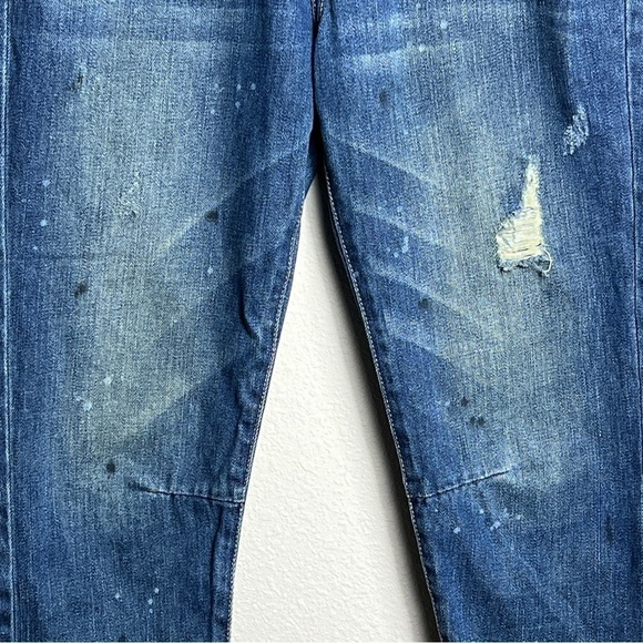 Wildfox Jeans Women's 28 Da Vinci Wash Paint Baggy Cropped Medium Wash - Picture 3 of 10